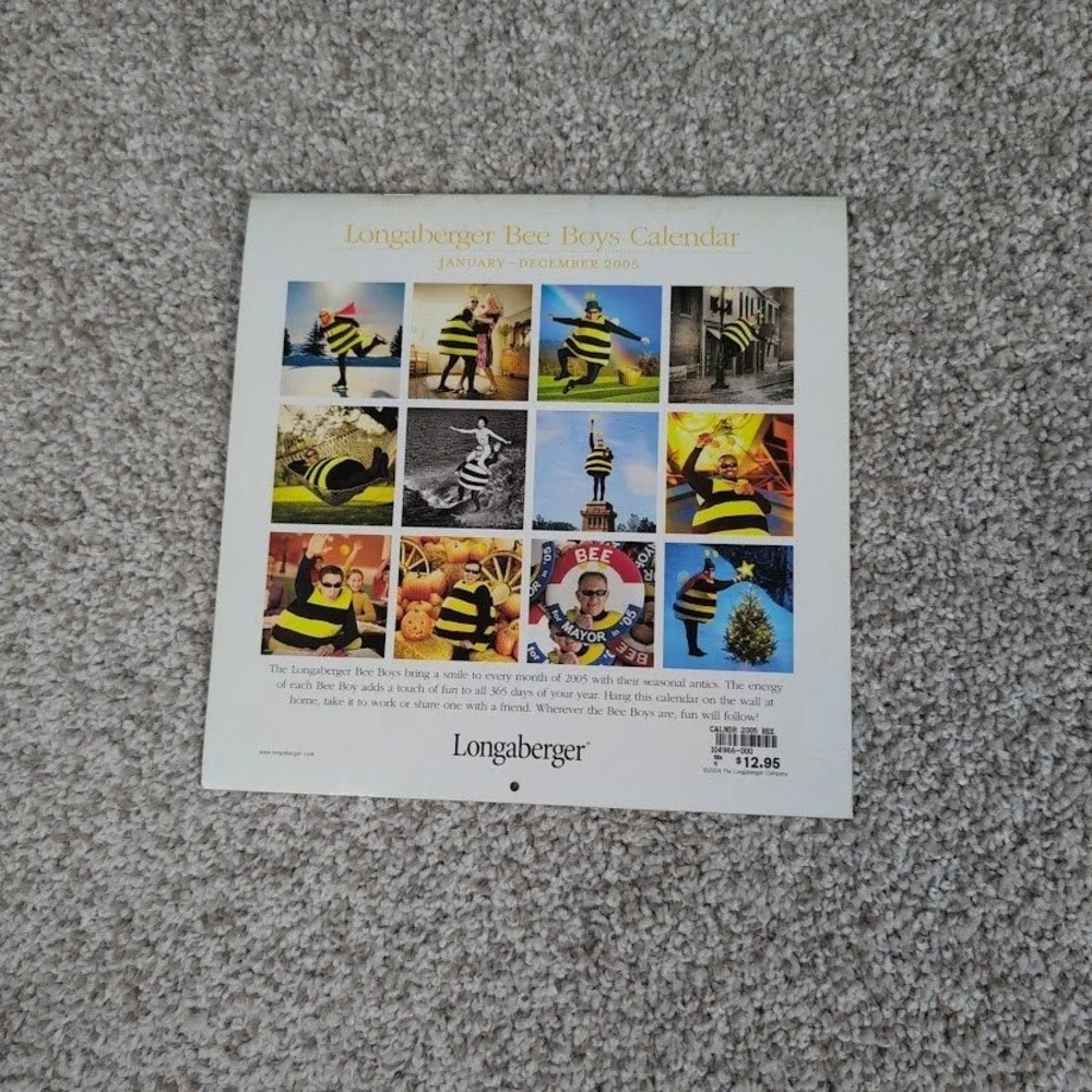 Longaberger Bee Boys‎ 2005 Calendar Signed Collectible Limited Edition